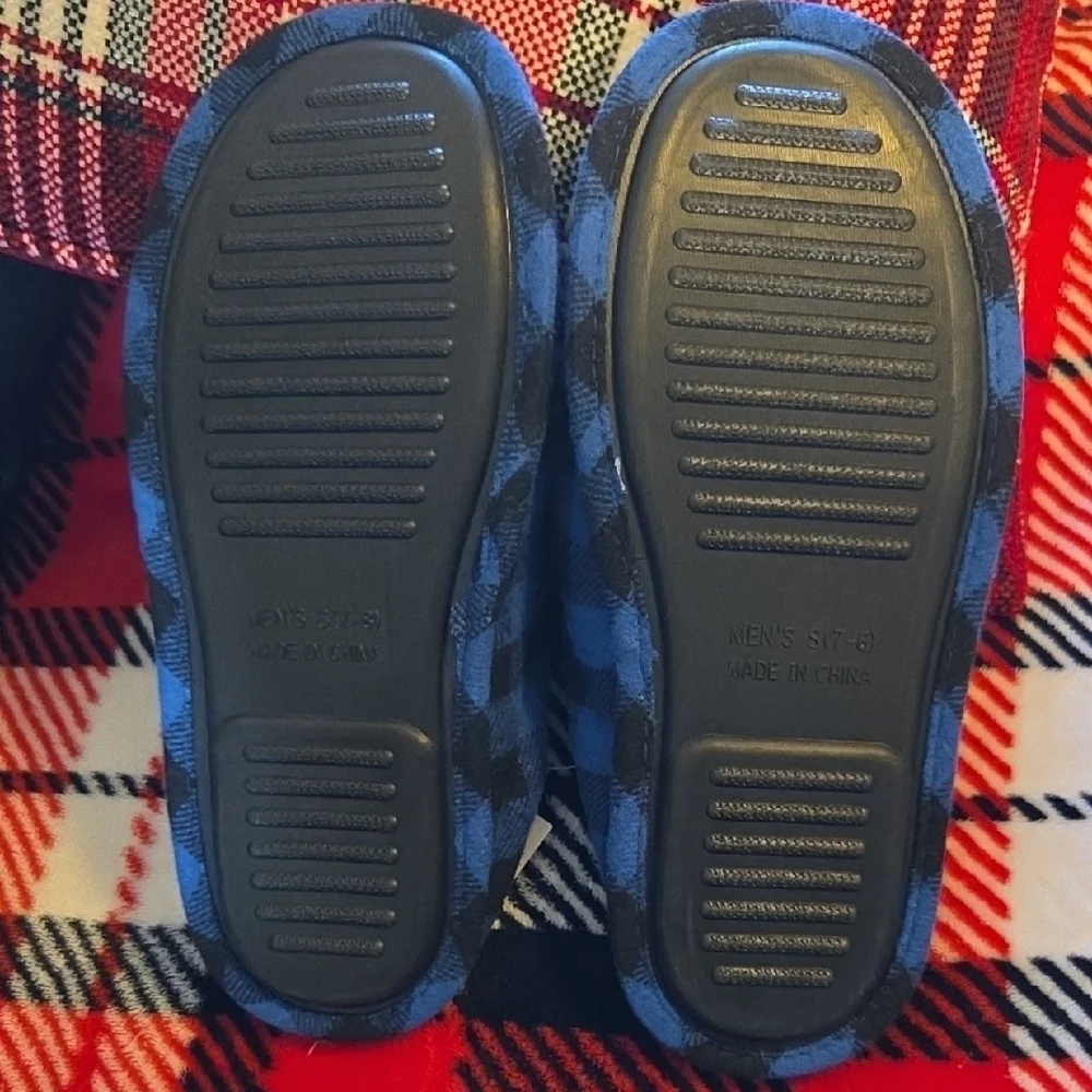 Blue and Black Cozy Slippers for Everyday Comfort
